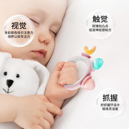 HIHIDEFRIENDS baby silicone molar stick chewing glue small month old baby anti-eating hand artifact training handshake grasp oral teething gum lemon yellow