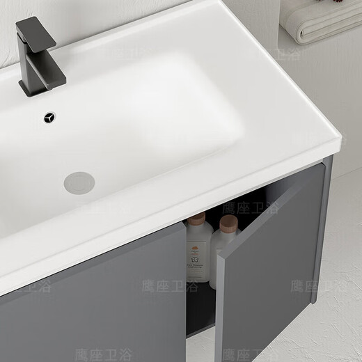 
Jiumu; JOMOO's best selling smart space aluminum bathroom cabinet bathroom ceramic integrated basin sink bathroom washbasin cabinet washbasin 1047 ceramic basin + arc mirror cabinet