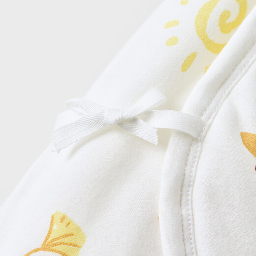 Tongtai Newborn Baby Clothes Jumpsuit Autumn and Winter Thickened Padded Newborn Baby Butterfly Clothes Yellow 66cm