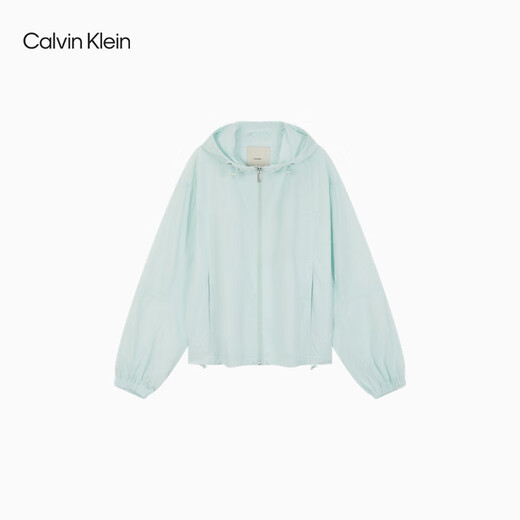 Calvin Kleinjeans 25 Letras clásicas de Autumn Autumn New Women al aire libre Chaqueta con capucha casual CEF Naked Blue xxs