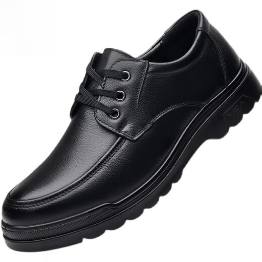 
Scarecrow (MEXICAN) leather shoes for men 2025 spring genuine leather casual non-slip business formal wear soft sole breathable middle-aged and elderly dad shoes black lace-up style DCR-6627 38