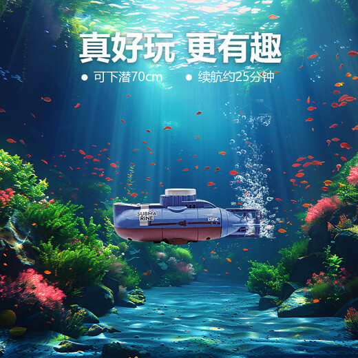 Shantoulin Village LSRC Remote Contrôle sous-marin Submersible Fish Tank Toy Mini Modèle Modèle Modèle Modèle Nuclear Submarine Blanc Default