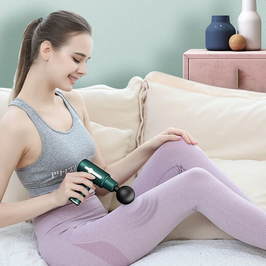 Nuevo [auténtico] Fascia alemana Fascia Massager Handheld Muscle Vibration Massage Massage Vértebras cervicales y cintura y trasera LCD Flagship Version [Negro] 3888 Turn/4 Gear + 4 Heads + puro de alta calidad [Gun de fascia profesional] Super Alemán Super]