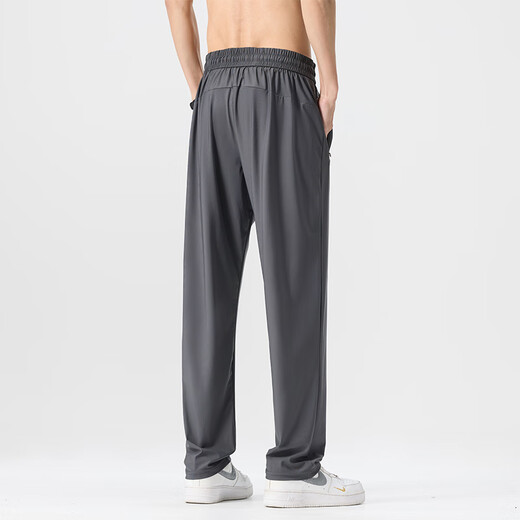 Pierre Cardin Herren Sommer Dünne Hosen Eis Seide Schnelltrockne Casual Hosen für Männer mit elastischen Long Long Herren-Schnellrockshosen 6629 Khaki 4xl [Empfohlen 180-200 Jin [Jin gleich 0,5 kg]]]