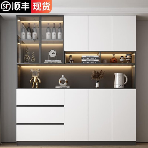 Sideboard cabinet wall integrated display cabinet modern simple storage cabinet household wine cabinet tea cabinet storage storage cabinet style 15280*40*220 SF Express installation