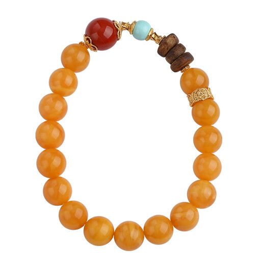 Potala Palace beeswax bracelet for men and women, Nanhong transfer beads, amber bracelet, new Chinese style jewelry, birthday gift for boyfriend