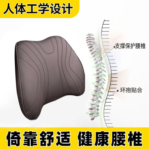 芒芒适用宝马汽车头枕护颈枕腰靠枕座椅ix13567三五系235系开车颈 白色系 爱马橙3件套护颈舒腰防屁股 1个
