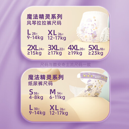 酷安奇 COOANGE魔法精灵拉拉裤3XL码22片（≥17kg）乳木果透气医护级婴儿尿不湿