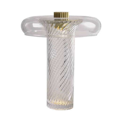 Wenshiou bedside lamp decorative light luxury desk lamp Nordic modern simple glass designer living room bedroom model room lamp M1047 smoke gray large button switch