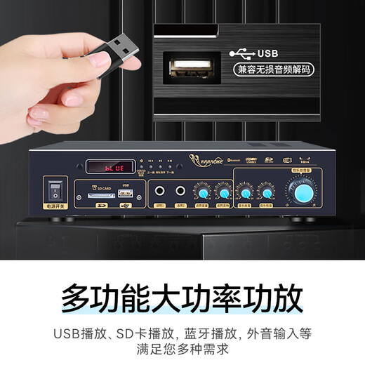 夏新SA-09专业会议室音响套装组合家庭KTV培训舞蹈室专用麦克风设备系统蓝牙功放壁挂音箱