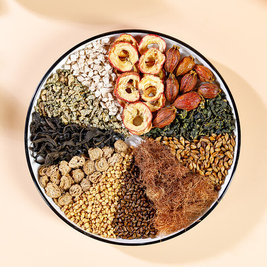 Beijing Tongrentang Qingqianliu, corn silk, mulberry leaves, kudzu root, three crimsons, lowering non-high apocynum fat, sugar, lowering uric acid, lowering blood pressure tea, health tea, basic pack, suitable for mild symptoms, 40 packs*10g