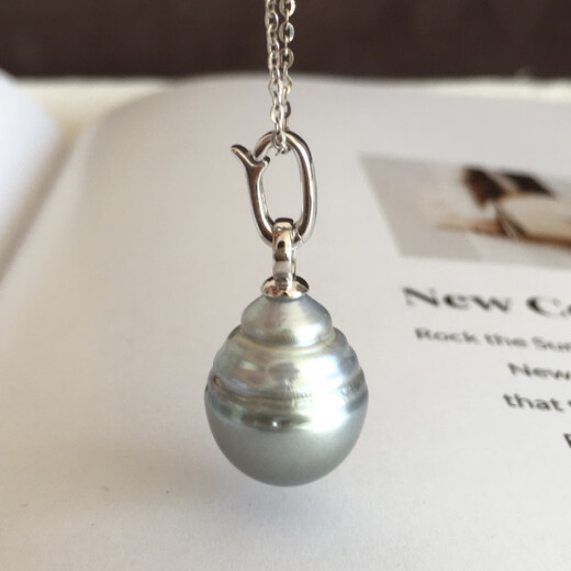 Hao Chuang Jiapin Pearl Qing Small Pendant Simple Tahitian Black Pearl Pendant Platinum Gray Baroque Seawater Pearl Platinum Gray No. 1