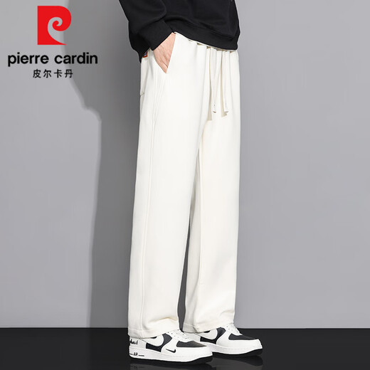 Pierre Cardin Pantalones rectos para hombres Marca de moda de primavera y verano Pantalones de algodón rectos sueltos Boy Pantalones versátiles y pantalones casuales 6628 Caki + 6628 gris claro M [95-115Jin [Jin equivale a 0.5 kg]]
