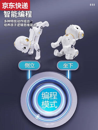 QILICAI ALLEMAGNE La qualité préférée Intelligent Robot Dog Children, garçons et filles 1-3 Rotor électrique Télécommande robot Toys 1 Touch Version électrique de la mise à niveau Glazed de grande taille intelligente