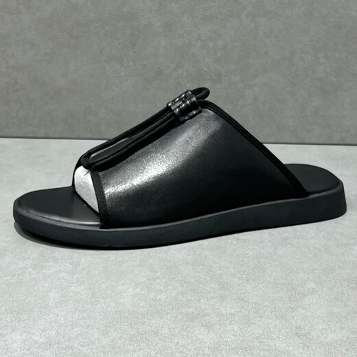 DIFANPU International Luxury Brand Herrenschuhe 2025 Neueste One-Slipper High-End-Freizeitschuhe modische atmungsaktive Sandalen Schwarz [Brand Gift Box] 40