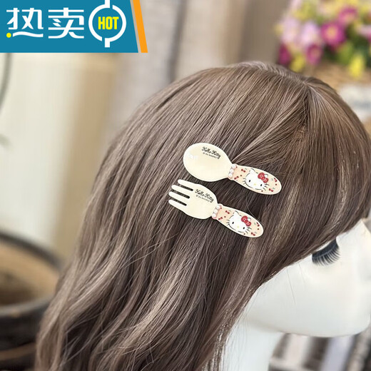 Tongrubi hairpin clips are decorated with internet celebrity hottest HelloKitty decoration autumn and winter brown leopard print BB clip girl hairpin 12187 leopard print markless hairpin pair