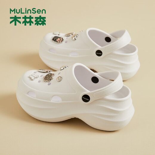 Chaussures de trou de Mulinsen pour femmes portant des sandales de plage sportives de merde de merde pour les sandales à semelles épaisses pour les femmes