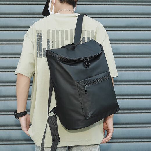 Hgirxv Trendy Rucksack Herren neuer Nischenpendler -Rucksack -Backpack Jungen Sportreisen große Kapazität Studentenbuch 15847 Silber