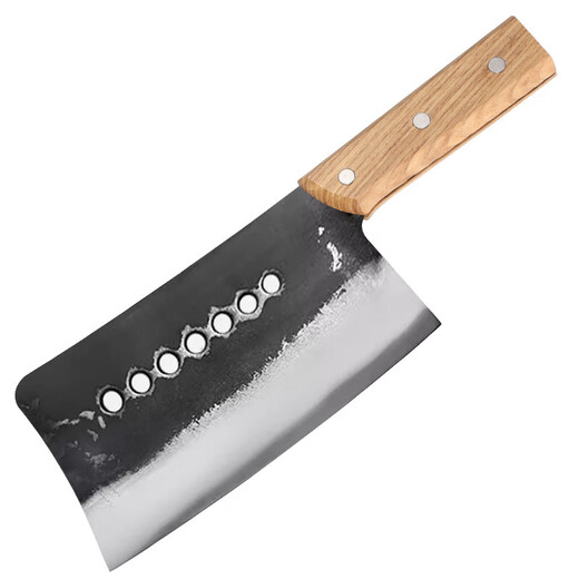 Couteau à sept étoiles épais fait à la main, couteau à découper spécial de boucher pour hacher les gros os Couteau à découper les os à sept étoiles de 2,0 mm d'épaisseur
