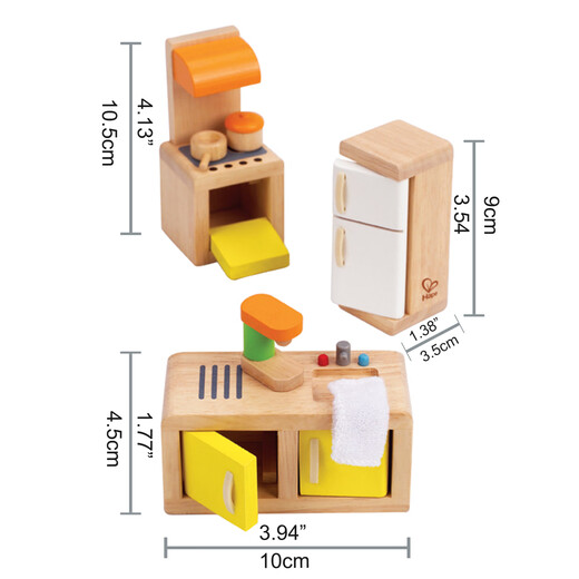 Hape [Export in heimische Verkäufe] Holz Mode Küchenjunge Spielzeug Mädchen Geburtstagsgeschenk E3453
