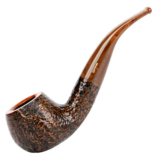沙芬（SAVINELLI）苔原石楠木烟斗P103ZB年轮纹斗杆麻面646弯斗 烟嘴花色不固定