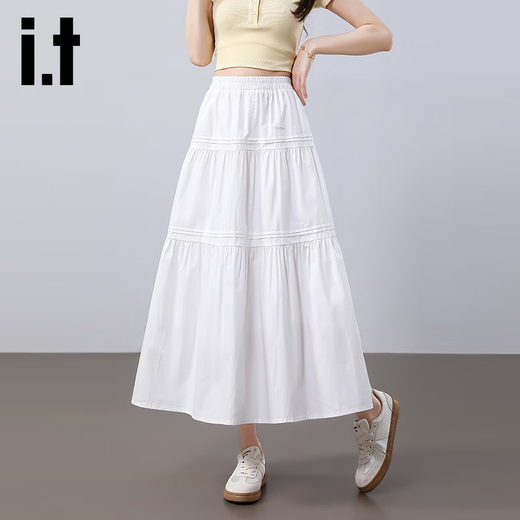 IT It French Sweet Sweet Mid Legth Rock 2025 Sommer Neues Hoch-Temperatur-Design mit großem Speichen-Temperament A-Line-Rock