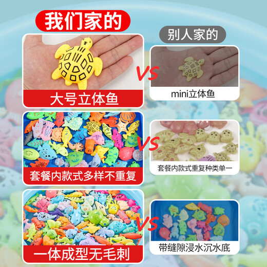 Ruoyu baby magnetic fishing toys for children 1-2 years old and 3 early education children's enlightenment development boys and girls birthday gifts 21-piece set 17 fish + 1 fishing rod + 1 large net + 1 pump