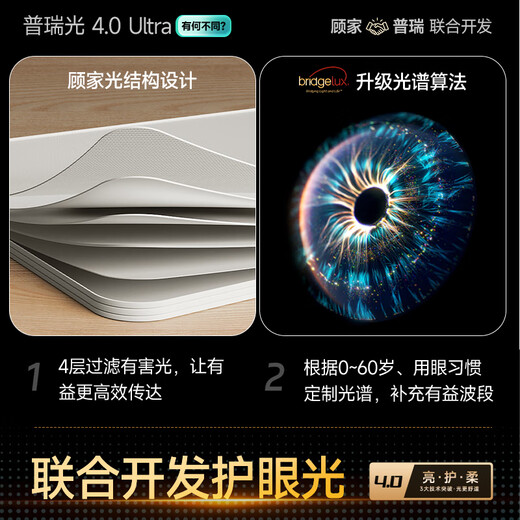 顾家全光谱护眼吸顶灯客厅大灯主灯儿童房卧室书房照明灯具大全2025款 138W 35㎡内适用 11730lm 110cm