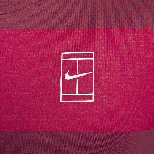 耐克（NIKE）耐克男子速干网球上衣春季新款透气运动修身轻便FZ9846 677队红_水洗珊瑚红_白 S