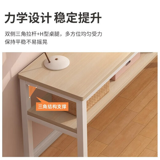 Quanpinwu Computer Desk Long Table Simple Desk Bedroom Study Desk Writing Desk Narrow Table Office Workbench Bedside Small Table Long Table Single Layer Long 100* Width 40cm Upgraded and Thickened