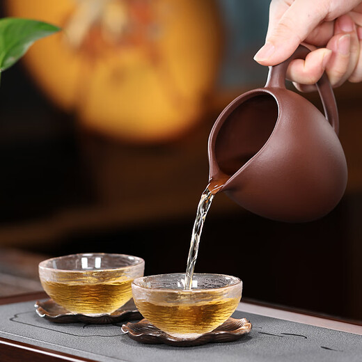 Hidden Pot World Yixing Purple Clay Fair Cup Tea Set Accessories Male Cup Tea Divider Thickened Heat-resistant Original Mineral Purple Clay Asking Dividing Tea Cup Asking Fair Cup 225ml