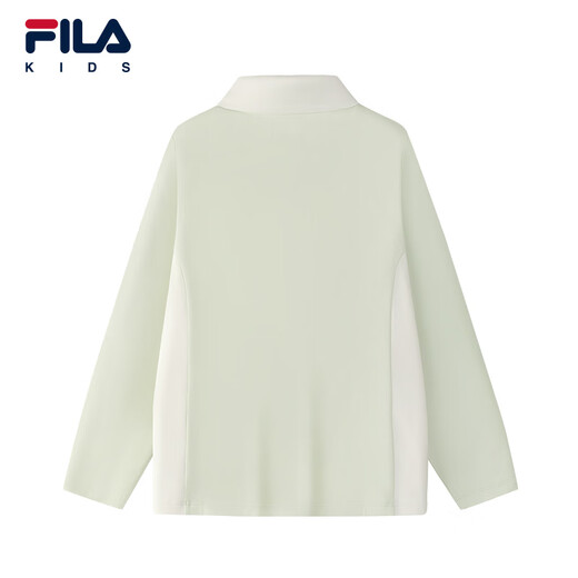 FILA children's clothing tops 2025 winter new style girls' sun protection sports long-sleeved POLO shirts Life Green-LG 140