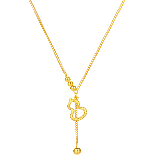 Saturday Fujinfu Gourd Pendant S925 Silver Necklace Crushed Ice Birthday Gift D0615917 40+5cm