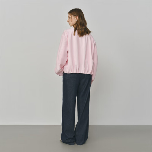 Fans Lane French Bath Style Kurzjacke für Frauen 2025 Herbst New Loot Lose Pink Arbeit Top Kirschblüte Pink XS