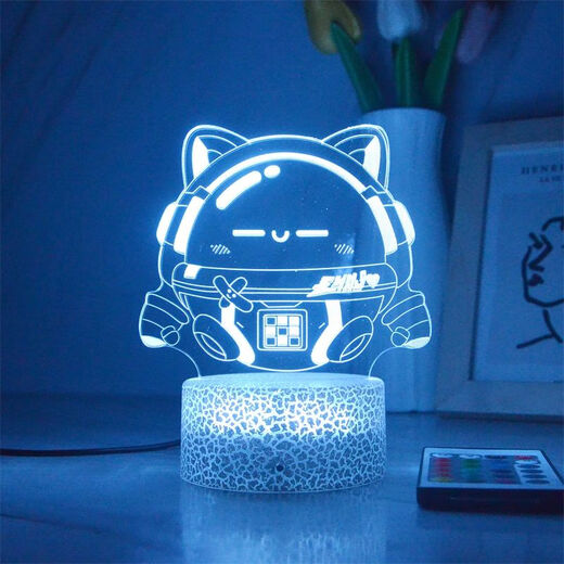 Qichun new egg zi party peripheral atmosphere lights Baker styling colorful night lights to give children birthday gifts 3899-2 Baker crack remote control 16 color gift box packaging