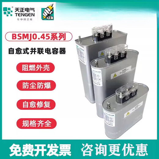 TENGEN Tianzheng BSMJ0.45 three-phase self-healing low-voltage reactive power compensation parallel power capacitor 450V BSMJ0.45-40-3