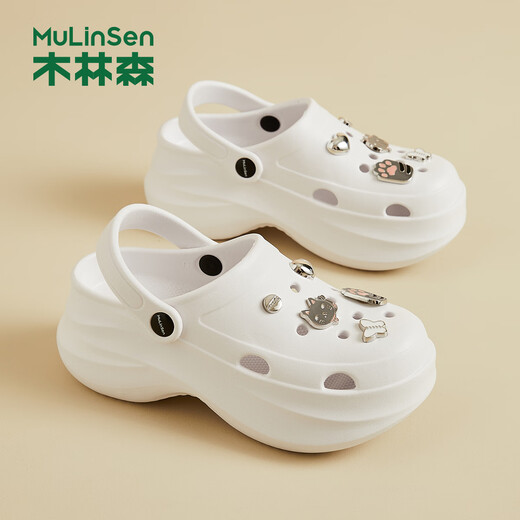 Chaussures de trou de Mulinsen pour femmes portant des sandales de plage sportives de merde de merde pour les sandales à semelles épaisses pour les femmes
