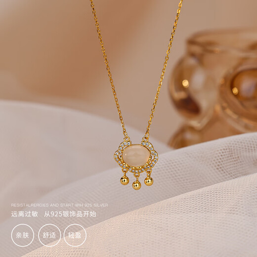 LAOMIAO 925 Collier en argent sterling pour femmes 2025 Nouveau style Long Life Lock Lock Light Luxury Niche Design Collarbone Collier 925 STERLING Silver Peace Lock Collier Silver Mole