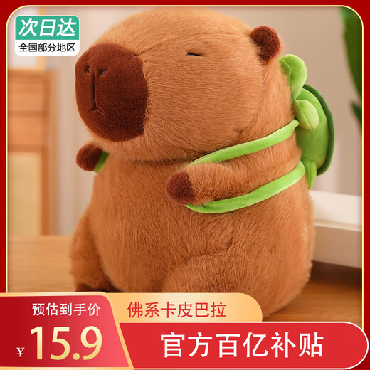 Beishangxing Kapibala Doll Capybara Puppen Geburtstag Geschenk für Frauen Plüschspielzeug Rag -Puppen -Männer Rucksackschildkröte 23 cm