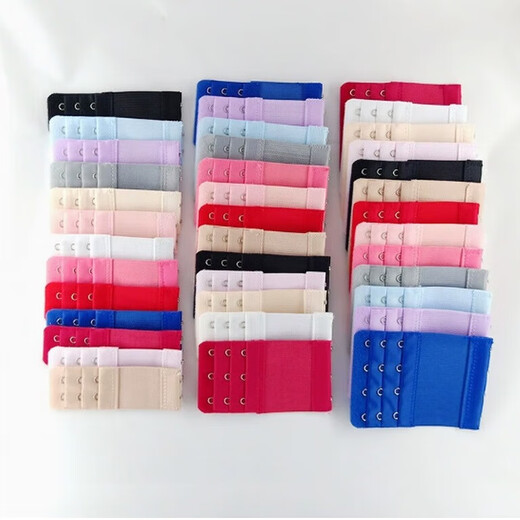 Underwear extension button elastic elastic bra adjustment lengthen underwear back button bra extension button three rows three button 8Pcs pearl bag