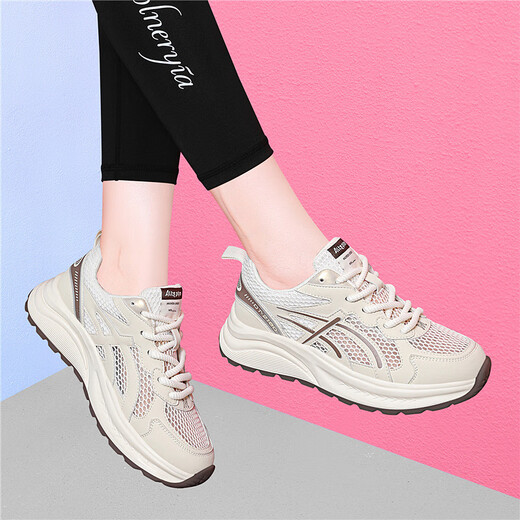 Sustyle Luxury High-End-Marke High-End 2025 Sommer Echtes Lederfuß-Flow-Schlupfe Little Dad Schuhe Frauen Neue dicke Gelegenheitsschuhe für Frauen JST 7036 Mika Double Net 36