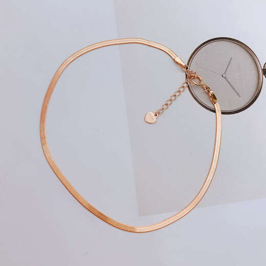 Youshu 14k rose gold anklet fashionable light luxury Korean au585 non-fading non-allergenic foot jewelry Ruijin color
