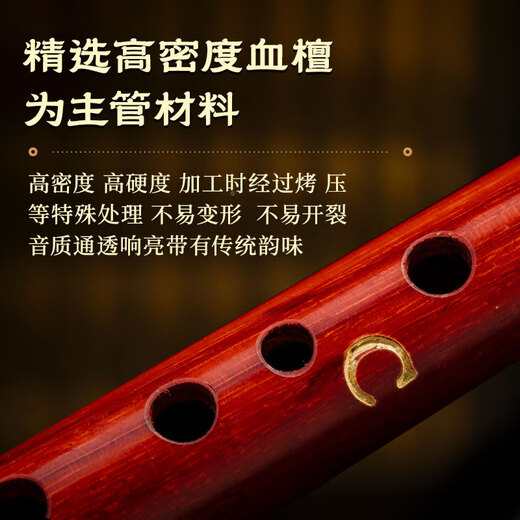 金孔雀红木葫芦丝c调小学生专用降bfg调专业演奏级成年人品牌旗舰店乐器 【光面葫芦红木音管】降b调+赠品