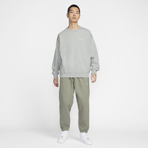 耐克（NIKE）男子加绒长裤春季卫裤针织宽松休闲刺绣个性DX1365 063调色暗灰/白 S