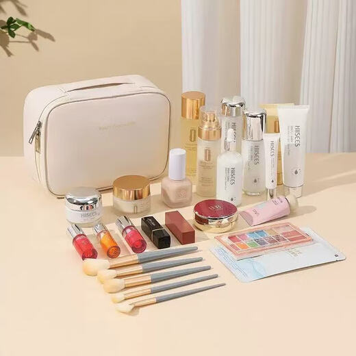 High-looking storage bag with large capacity and multi-layered area to store toiletries, high-end new style PU leather waterproof cosmetic bag 1 piece white PU leather waterproof cosmetic bag