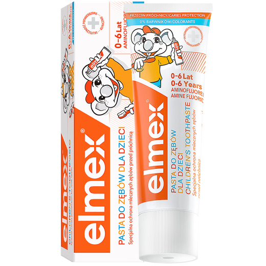 Pasta de dientes de los niños de Elmex para niños 0-3-3-6 años Olafluoruro Anti-Cause Fluoruro que contiene la atención gingival sólida sólida 50 ml