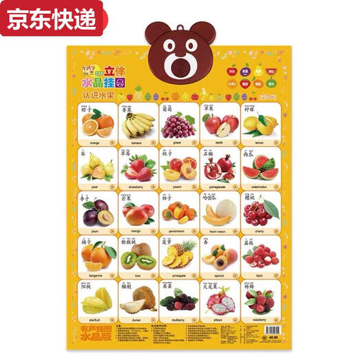 奇立彩宝宝人物动物字母认数字颜色认知卡片有声点读发声挂图画早教玩具 宝宝自我认知