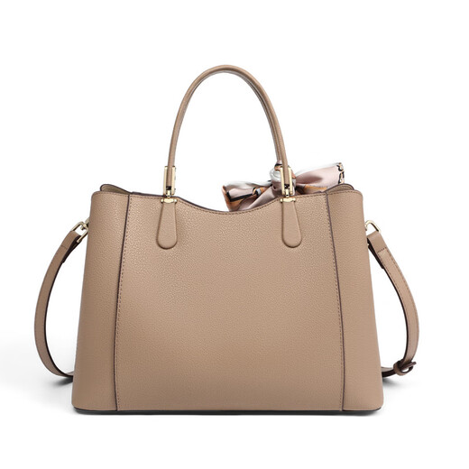 CITICITY Bag Women's Bag High-end Luxury One-Shoulder Tote Bag 2025 New Fashionable Handheld Large Capacity Mom Crossbody Bag Apricot Color (Exquisite Gift Box)