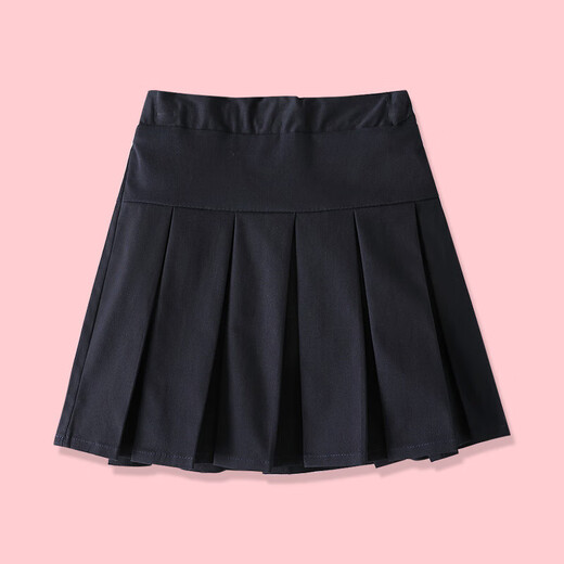 Hualin Mode Girls Plissee Rock Grundschule Uniform Performance Marine Khaki Sommer Mittelschule Guangzhou Dreizehn Linien 6627 Schwarz 110 cm