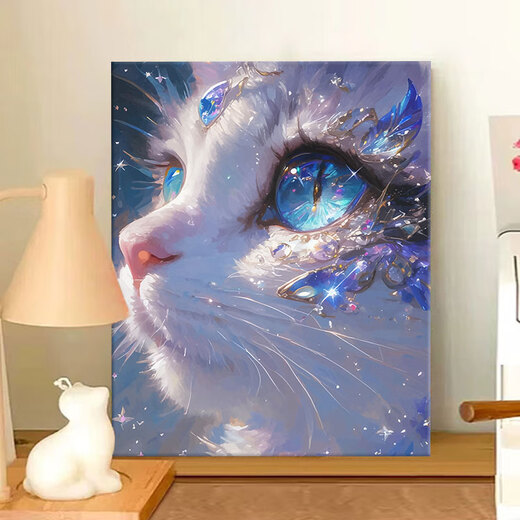 Butterfly Cat Pintura al óleo digital 2024 Nuevo pintura acrílica de bricolaje de bricolaje a mano